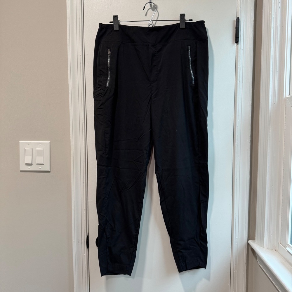 Athleta Trekkie North Joggers Black Hiking Pants Womens Size 14 Active